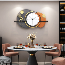 Net red fashion 2021 new living room wall clock watch light luxury modern simple restaurant decoration home clock wall hanging
