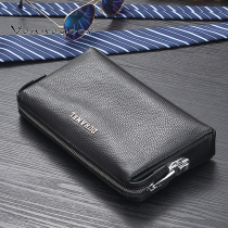Hand Bag Men Genuine Leather Tide Soft Leather Wallet Bag Business Code Lock Bull Leather Casual Hand Grip Bag Large Capacity Mens Hands Holding Bag