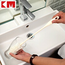 Japan KM long handle nano sponge bottle brush magic milk bottle brush childrens drinking bottle brush kitchen washing utensils