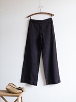 Old exception 08 autumn and winter models tree shadow series thick linen cotton wide leg pants