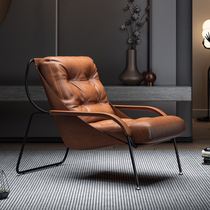 Nordic Light Extravagant Single Sofa Modern Minimalist Designer Creative Casual Home Living Room Balcony Leather Art Deck Chair