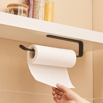 Kitchen paper towel rack Paper pylons Perforated cabinets cling film fresh bags Oil-absorbing paper roll paper storage rack Wall-mounted