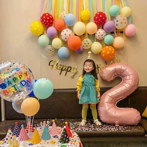 South Korea Ins Wind Macarons Color Flow Su Background Wall Baby Children Birthday Balloon Placement Decoration Party Photo