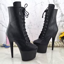Leecabe 17CM Fashion European high-heeled boots Pole dance training high-heeled boots Catwalk High heels 3K