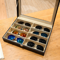 Sunglasses display box Multi-grid large capacity double-layer travel myopia sun eye box 8 cells 12 cells glasses storage box