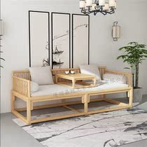 New Chinese Family Living Room Zen South Elm Luohan Bed Apartment B & B Hotel Coffees Tea Room Double Sofa Bed