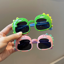 Childrens glasses boys girls anti-UV cartoon small dinosaur sunglasses girl baby sunscreen sunglasses