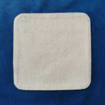 This white homespun pepper cloth pot pad coaster Pure cotton homespun tea mat Tea mat Zen tea set bag Retro coaster