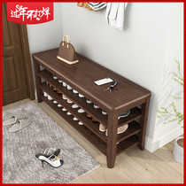 All solid wood shoe change stool home door net red shoe cabinet stool integrated hall shoe stool self-contained shoe rack can sit