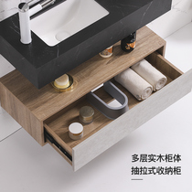 Solid Wood drawer bottom cabinet toilet bathroom storage cabinet wall-mounted bathroom cabinet