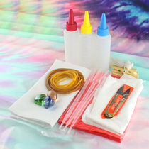 Handmade tie-dye diy material dressing and dyeing tool Tie-dye set 5-12 years old childrens experience package 3-color drop-dyeing set