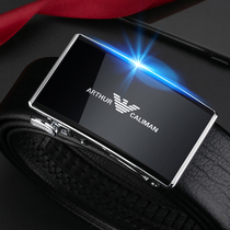 Amari Belt Mens Automatic Buckle Youth Genuine Leather Business 100 Hitch Layer Pure Cow Leather Luxury Goods Nameplate Belt