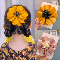2021 Autumn Winter Childrens New Sen Womens Bouarts Big Flowers Hair Clip Han Version Girl Retro Temperament Custom Style Hair Accessories