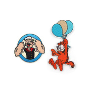 Popeye Garfield cloth patch embroidery bag printing patch high-end clothing accessories back adhesive cloth patch