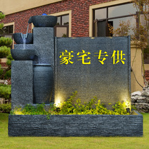 Custom villa garden company courtyard water curtain wall running water rockery Fountain Hotel opening decoration water cycle landscape