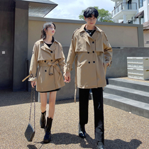 Couple wear autumn windbreaker senior sense English style spring and autumn short size coat oversize men and women with the same style