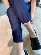 Light and thin no-feel breathable comfort jin mouth Sky silk plus ultra-fine metal wire loose display slim casual pants spring and summer
