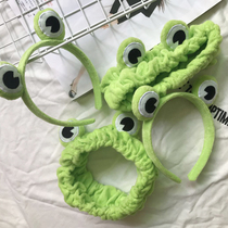 Net red Forest house with the same frog hair band wash face with cute cartoon headband make-up beauty bandana Wash hair band