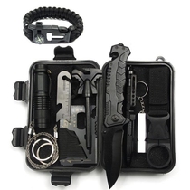Outdoor survival suit Outdoor supplies Multifunctional survival portable tools Outdoor knife set Outdoor self-defense supplies