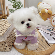 Rice pet clothes fall winter new cute lace sweater teddy bear dog cat sweater