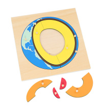 Monteshi teaching aids wooden Earth core puzzle game children early education puzzle children learning geography knowledge toys
