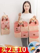 Fabric mobile phone sundries storage bag dormitory artifact door rear wall hanging wall wall hanging student multi-layer wall Bag