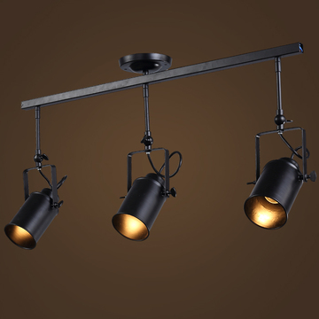 美式工业复古射灯轨道灯工业风铁艺服装店个性酒吧咖啡厅创意吊灯