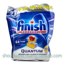 European original imported finish dishwasher quantum detergent dishwashing block 64 grain salt-free rinse
