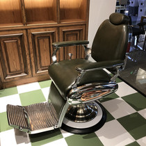 Yalong high-end export hair salon barber chair can put down mens retro oil head chair Hair salon hair cutting chair