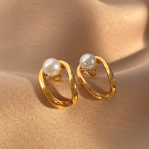karnia ka ni ya icons for temperament exquisite pearl earrings female New Tide niche sen xi simple er shi pin