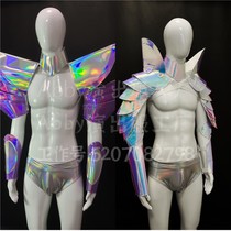 Bar Plays Out of Muscle Meat Mens Gogo Acting Out Tech Sensation Sci-fi Armor Split Suit Mc Play Out