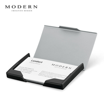 German Modern ultra-thin metal Flip business card holder creative Mens Womens Business large capacity business card box tide