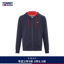  Tommy 21 new autumn and winter mens fashion printing LOGO hooded zipper placket sweater DM0DM11629