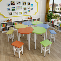 School reading room Fine Art Painting Free combination Splicing Desk Group Activity Coaching Class Color Training Table And Chairs