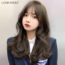 Wig Woman Long Hair Full Real Hair Natural Full Headgear Live-action Hair Caricature Liu Hai Long Hair Curly Hair Wig Sleeve