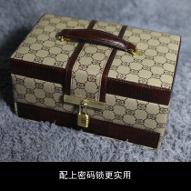 Password lock jewelry box European Princess Korean wood with lock vintage large capacity handjewelry jewelry storage gift