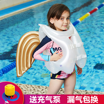 New inflatable vest infant children little angel wings swimming ring net red children beginner swimming life jacket