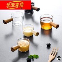 Japanese-style glass with handle mini milk pot small milk pot Milk Cup Milk Cup with handle milk cup sauce dish coffee utensil