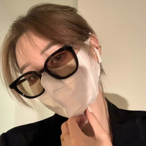 Small red book Korean version black frame tea color ink mirror woman summer seaside sunscreen new round face large face with thin net red sunglasses