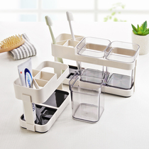 Couple simple mouthwash cup set toothbrush cup tooth cylinder bathroom plastic toothbrush storage shelf Creative brushing cup