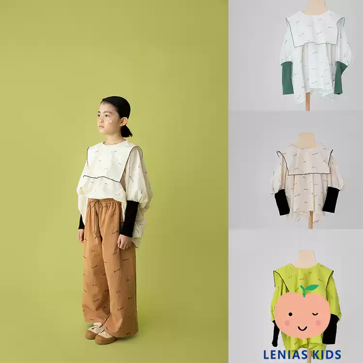 lenias LN家 folk made 21AW秋冬 拼接针织袖子薄款衬衫