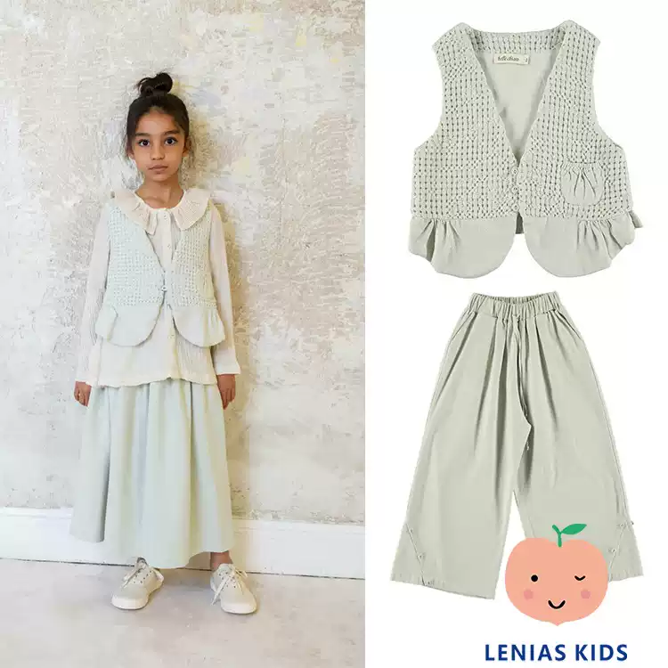 lenias LN家 belle chiara 22SS春夏 女童马甲+直筒裤