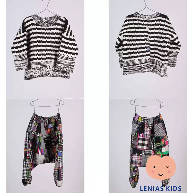 lenias LN家 Pero22AW秋冬 条纹厚毛衣+撞色补丁休闲裤