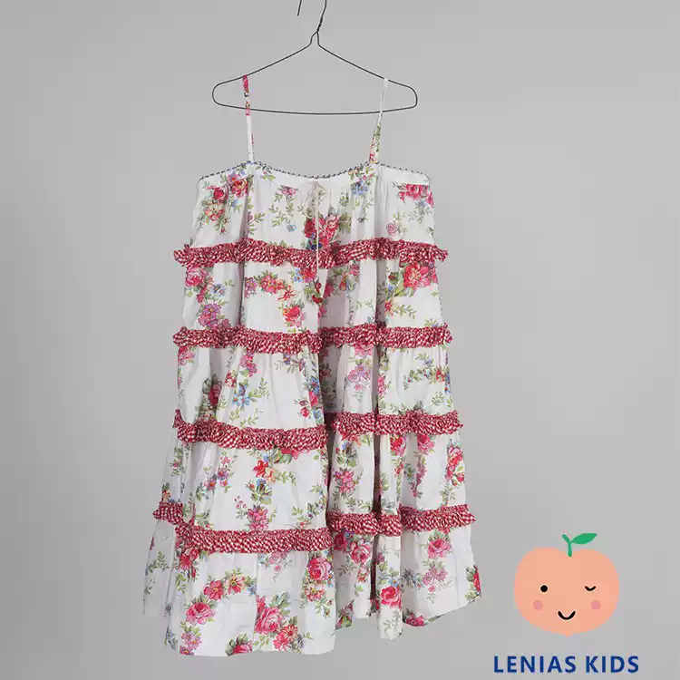Lenias LN家 意大利 Pero25SS春夏 重工花边碎花吊带裙