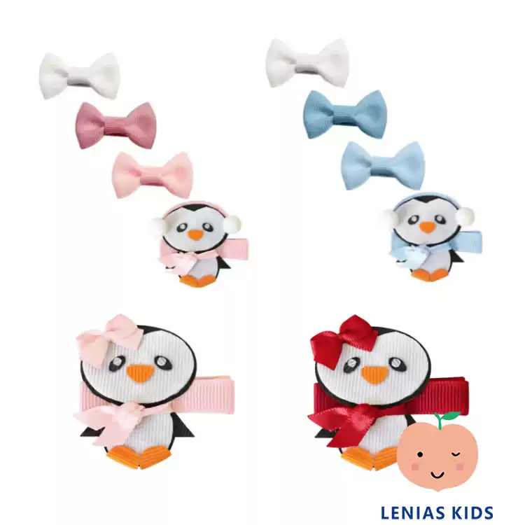 lenias LN家 milledeux 22SS春夏 可爱企鹅组合发夹发饰