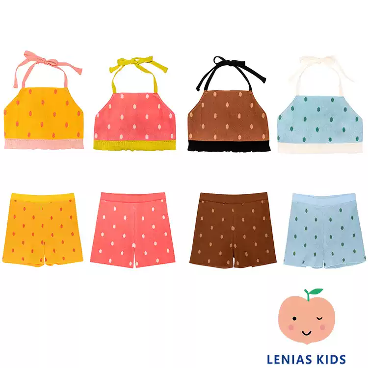 Lenias LN家 Paade mode25SS春夏彩色可爱针织吊带+短裤