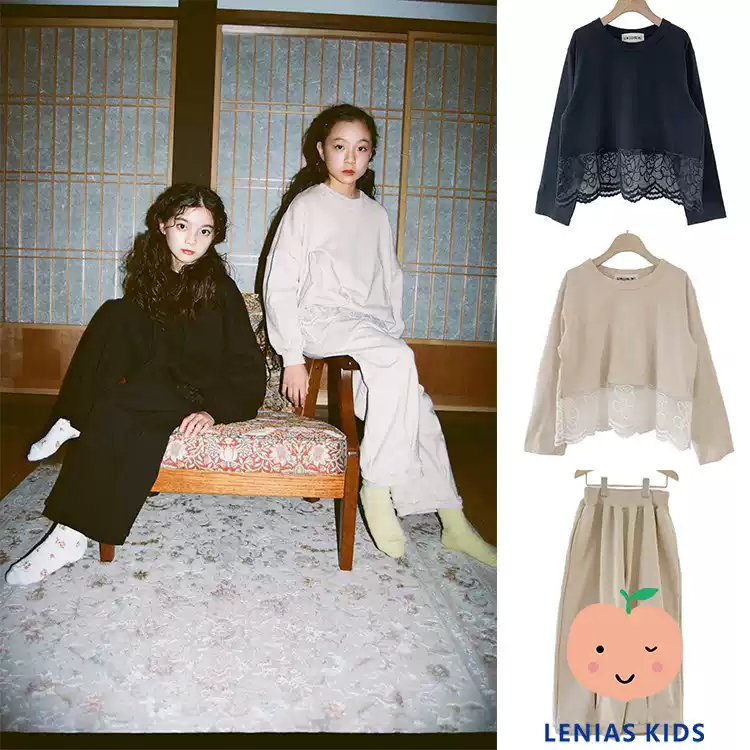 lenias LN家 UNIONINI 21AW秋冬蕾丝花边上衣 ＋裤子套装