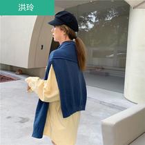 Tianliang air-conditioned room big shawl outside autumn and winter enlarged thickened scarf knitted knotted cervical vertebra warm fake collar