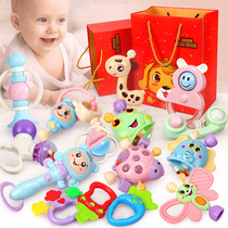 Newborn baby hand rattle toy 0-3-6-12 Crescent glue 1 year old baby boy boy girl educational toy