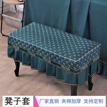 Piano bench cover clip cotton makeup stool cover cushion chair cushion European style lace bed head cabinet cover customised bench cover changing shoes